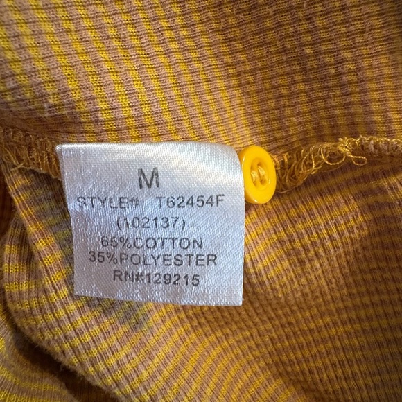 Comme Toi…gold/tan Fitted Long Sleeve Buttoned Blouse size M - Picture 10 of 11